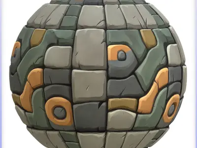 Stylized Stone Floor Seamless Texture Texture 15