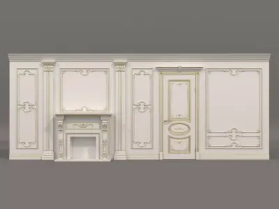 Wall Molding in Classic French style 29 3D model
