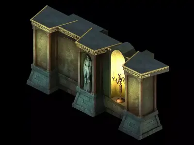 Underground Palace - Palace Wall 02 3D model