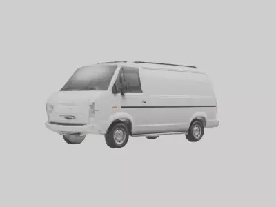 Family Van with Sliding Doors model Low-poly 3D model