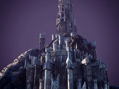 Barad-dur PBR lord of rings tower 3D model