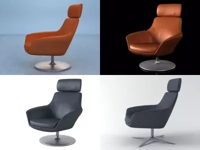 Oskar four different chairs 3D model