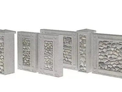 Wall  Stone And Concrete 3D model