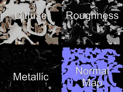 Futuristic Architecture Building Model Pack Low-poly 3D model