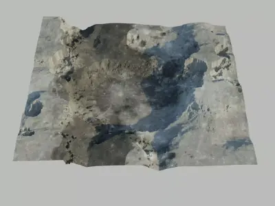 Crater 3D model 2 lod 3D model