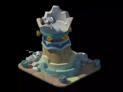 Battle Tower Destructive Status Yu Wanxiang 3D model