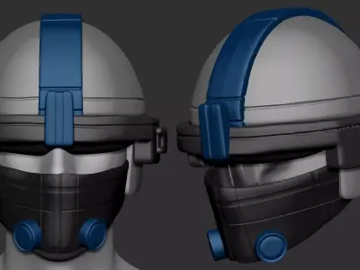High quality scifi helmet high poly sculpt 3d printable 3D model