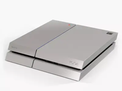 Sony PlayStation 4 Game Console 20th Anniversary Edition Low-poly 3D model