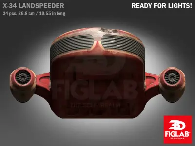 LUKE SKYWALKER X-34 LANDSPEEDER 3D model