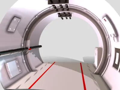 Spaceship - Corridor Low-poly 3D model