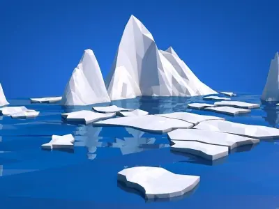 Low Poly Ice Alska Low-poly 3D model