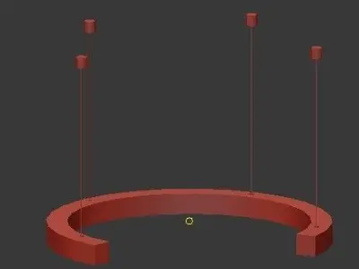 Untitled circular pendant light with name cipriani 3D model