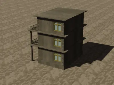 City house low-poly Low-poly 3D model