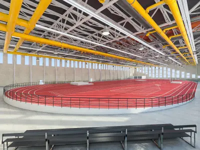 Gym Athletics Indoor Interior  Low-poly 3D model