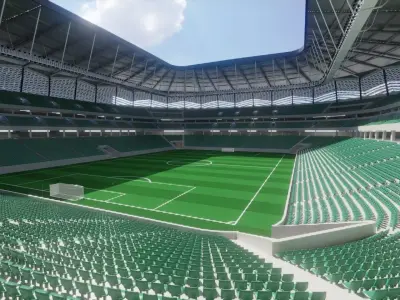 Education city stadium 2022 fifa world cup qatar 3D model