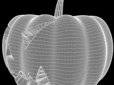 Halloween pumpkin head 3D model