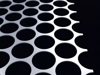 Perforated panel with 73 percent opening 25O105 3D model