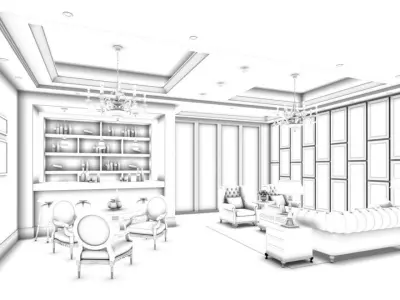 Business Restaurant - Coffee - Banquet  133 3D model