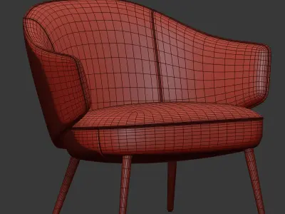 Charlotte chair Armchairs BoConcept 3D model