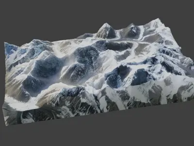 Istor-o-Nal Mountain Low-poly 3D model