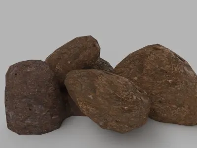 Rocks models for enviroment or videogames Low-poly 3D model