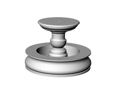 fountain for outdoor backyard decoration house exterior  Low-poly 3D model