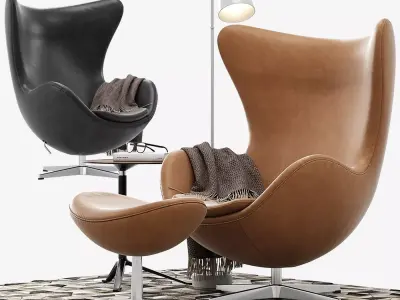  Egg lounge chair  3D model