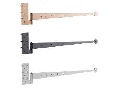 Black Lift Off Pintle Hinge 3D model