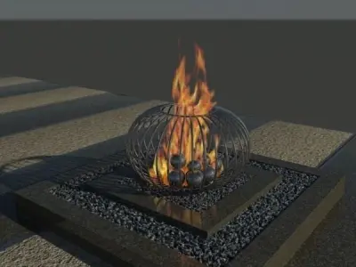Fire Sculpture - Pit 3D model