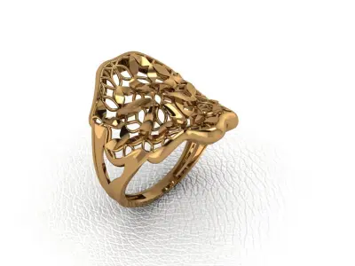 ring 4 pieces drawing 3d rihone drawing ring rings ring 3D print model