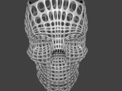 Wireframed skull lamp Free 3D print model