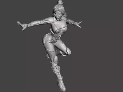 Black cat women 3d model for 3d printing  3D print model