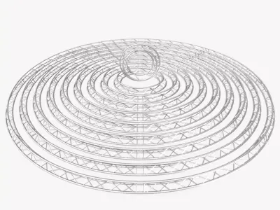 Circle Triangular Truss Modular Collection 10 Modular Pieces 3D model