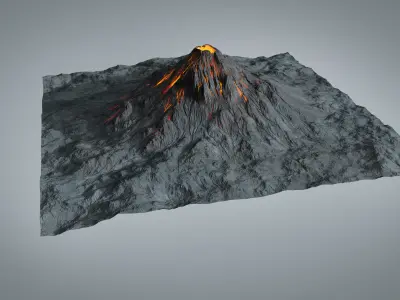 Volcano 3D model