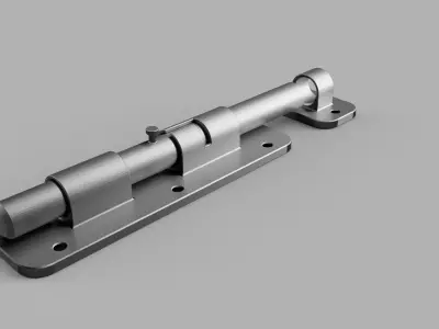 Hinge Steel Locking Hinge Door Lock 3D model