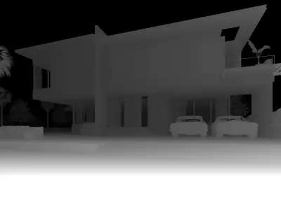 Modern Villa 3D model 1 kanal house 3D model