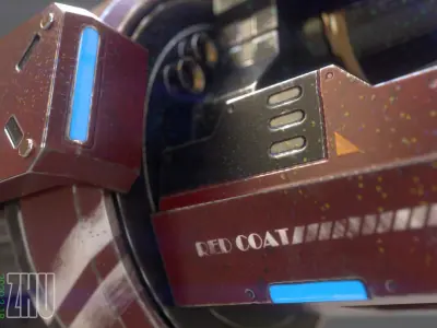 Gun For Art 3D model Low-poly 3D model