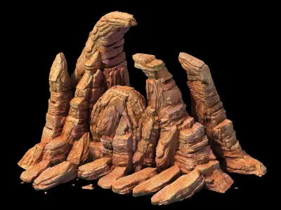 Battlestar - Desert Bizarre Boulders 03 3D model