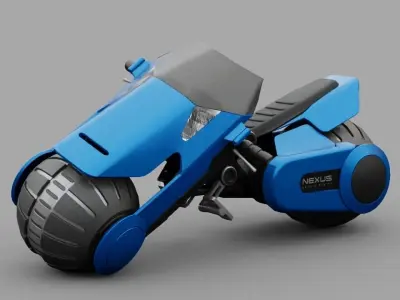 Futuristic Scouter rigged 3D model