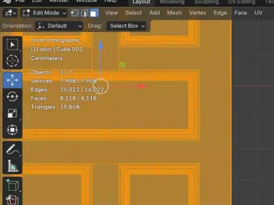 Porta classica lignea realistic wooden door 3D model 3D model