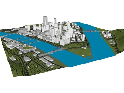Downtown Pittsburgh Pennsylvania 3D model
