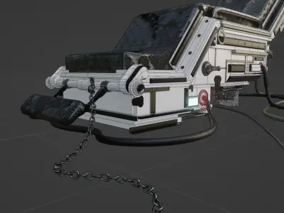 Sci-fi Laboratory Chair Low-poly 3D model
