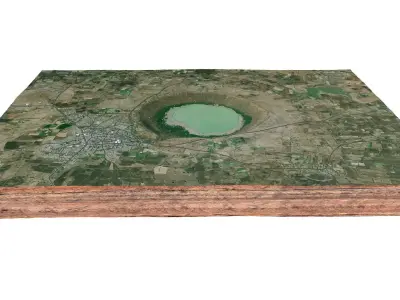 Lonar Crater Maharashtra India 3D model