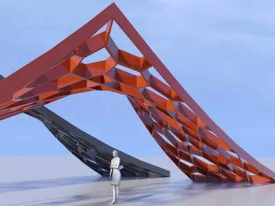 Decoration stand for park 3D model