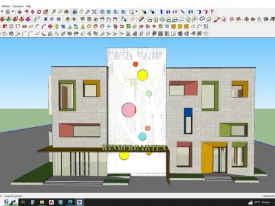 School Building 3d model 3D model