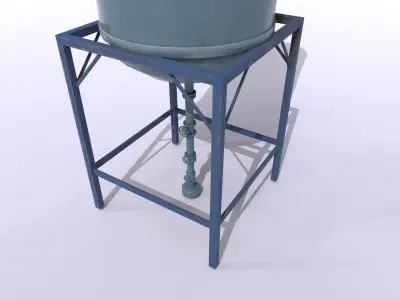 Water tank 3 Low-poly 3D model