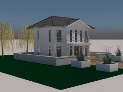 Large modern luxurious house 3D model