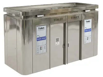 Exeloo Orbit Twin public toilet 3D model