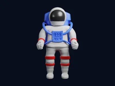 Astronaut 3D Model with backpack 3D print model