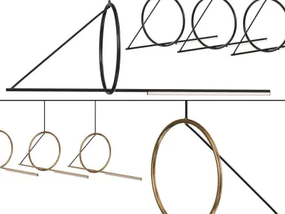 CERCLE ET TRAIT LINEAR SUSPENSION 3D model
